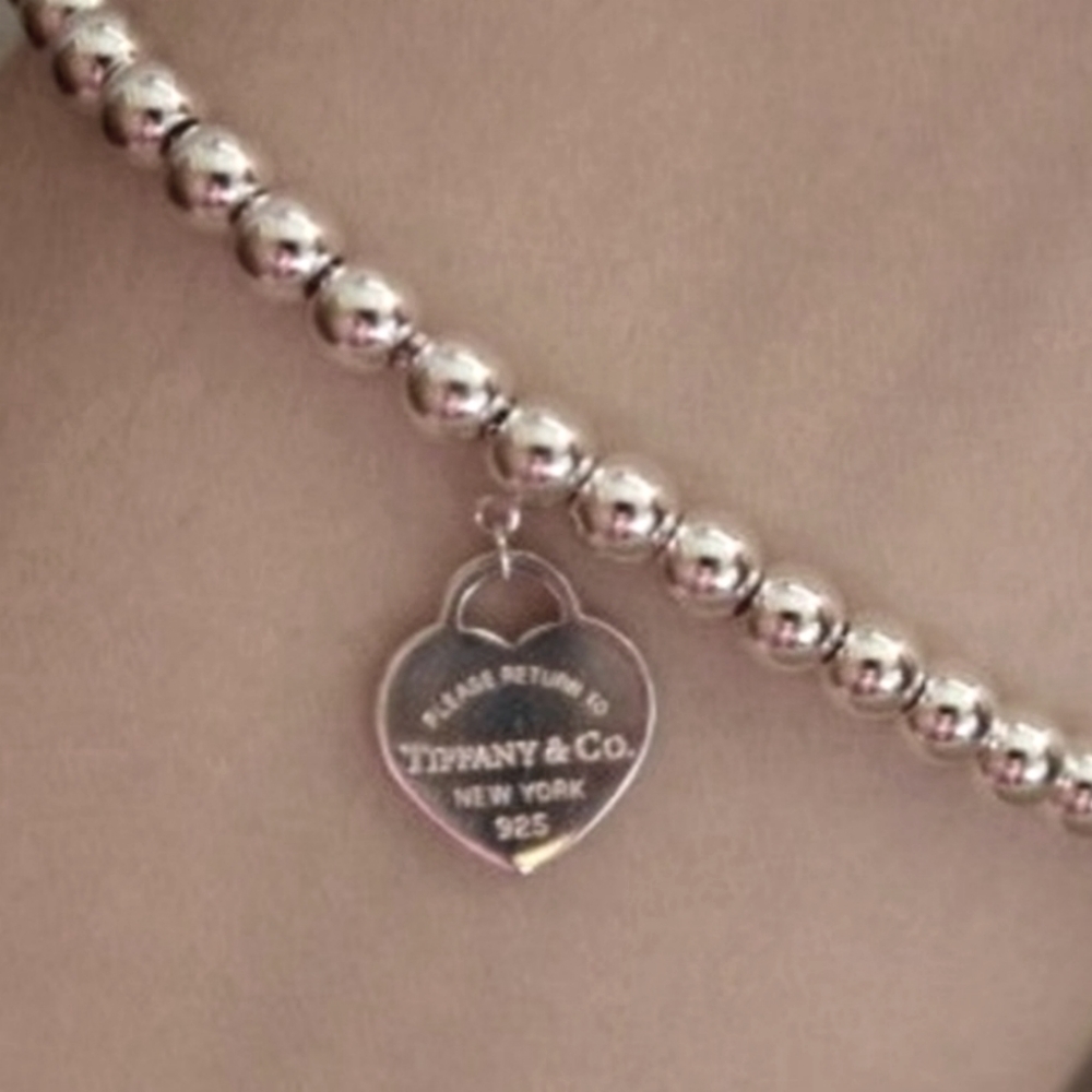 Tiffany's Beade Bracelet Heart 7 Inches